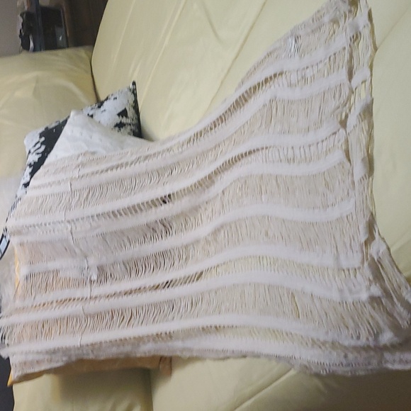 Beautiful cut out ecru long coverup - Picture 6 of 6